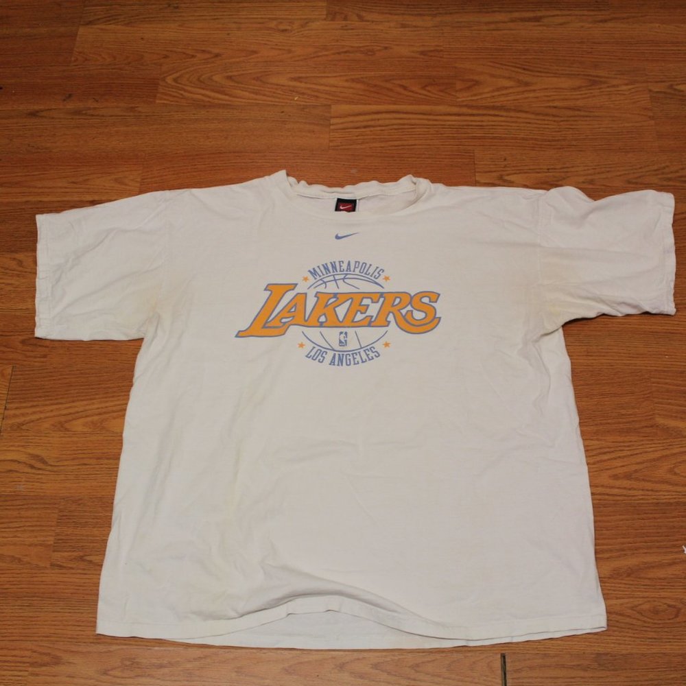 vntg lakers los angeles sz xl white nike